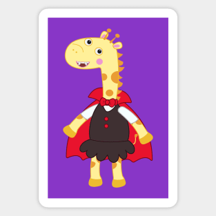 Sunny Giraffe - Vampire costume for Halloween Sticker